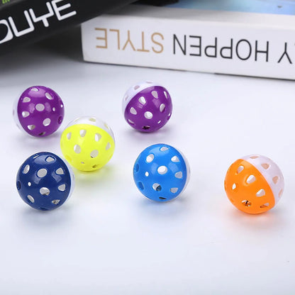 Engaging 6-Pack of Colorful Cat Bell Balls - Interactive Playtime Toys for Kittens
