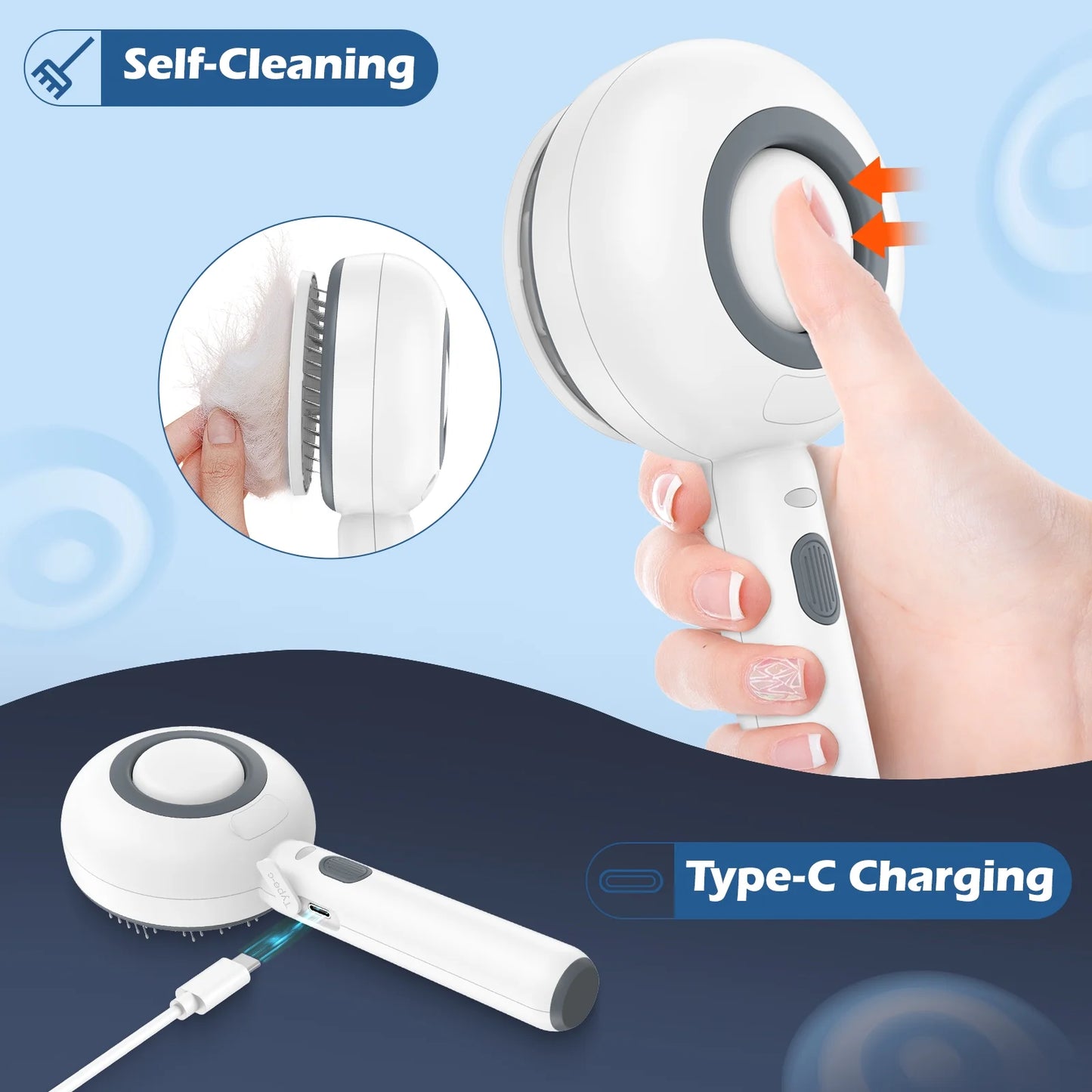 Revolutionary 3-in-1 Cat Steam Brush: Effortless Grooming with Hydrating Steam for Cats and Dogs