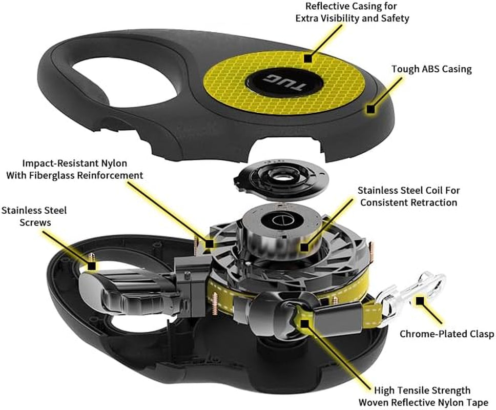 Automatic Retractable Dog Leash - Dual Size Options with Brake & Lock Safety System