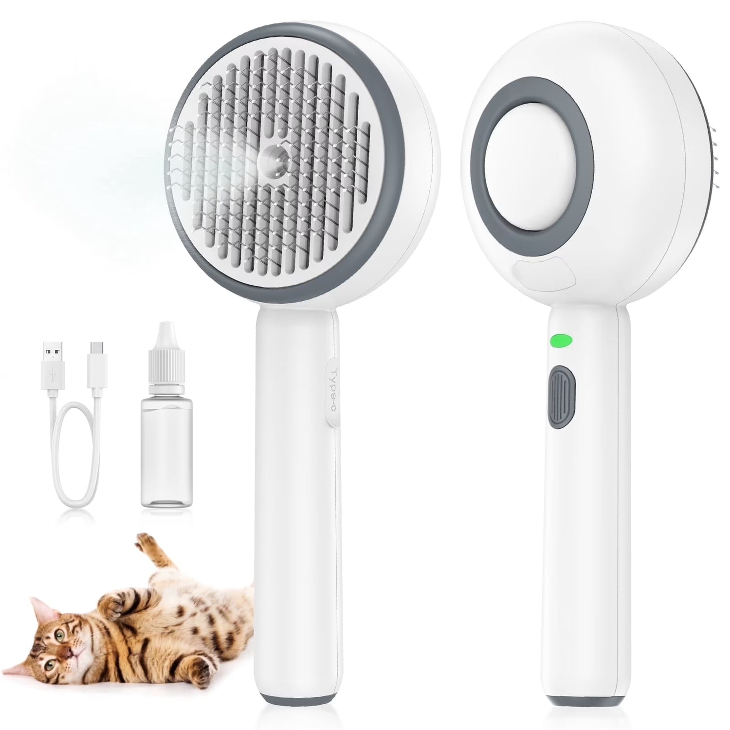 Revolutionary 3-in-1 Cat Steam Brush: Effortless Grooming with Hydrating Steam for Cats and Dogs