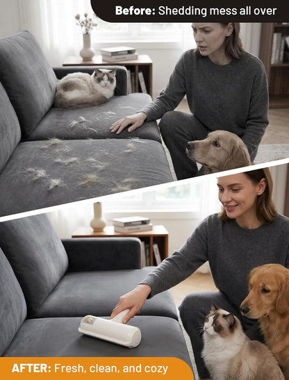 Effortless Pet Hair Removal Tool - Eco-Friendly Reusable Lint Roller for Dogs and Cats - Perfect for Furniture, Bedding, and Cars