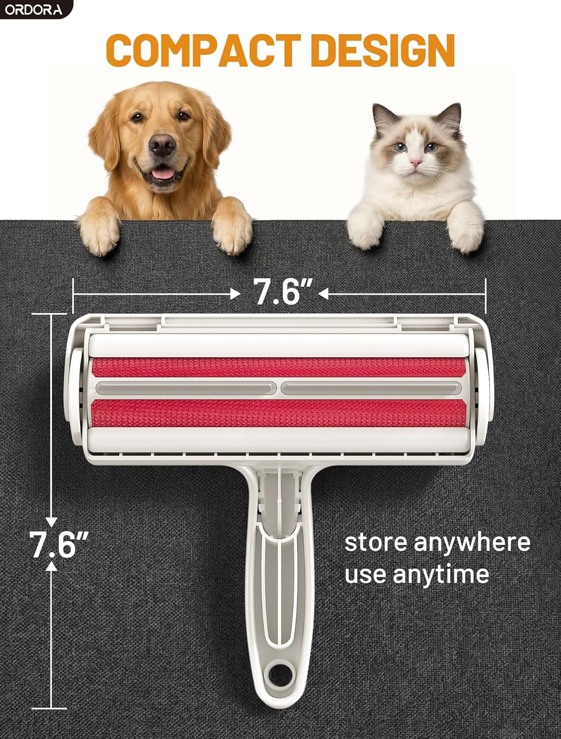 Effortless Pet Hair Removal Tool - Eco-Friendly Reusable Lint Roller for Dogs and Cats - Perfect for Furniture, Bedding, and Cars