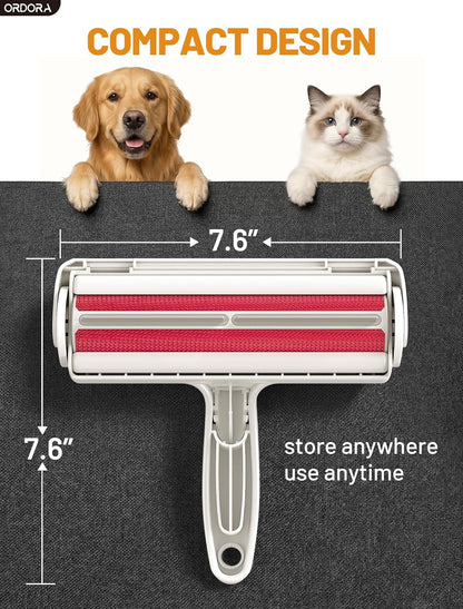 Effortless Pet Hair Removal Tool - Eco-Friendly Reusable Lint Roller for Dogs and Cats - Perfect for Furniture, Bedding, and Cars